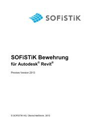 SOFiSTiK Bewehrung für Autodesk ® Revit - SOFiSTiK AG