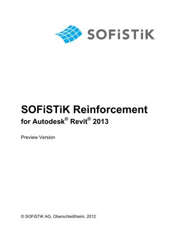 SOFiSTiK_Reinforcement_for_Autodesk_Revit_1 ... - SOFiSTiK AG