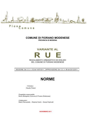 Norme - Comune di Fiorano Modenese