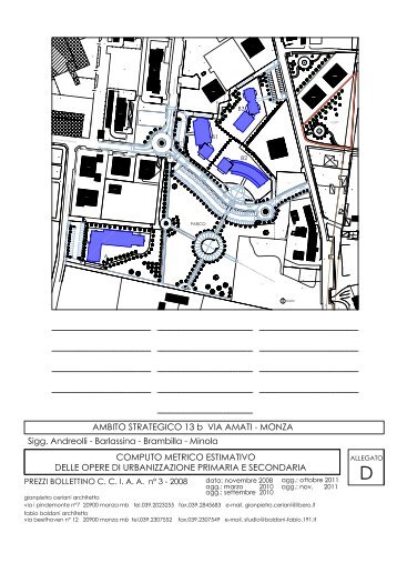 All D: Computo metrico estimativo delle opere di urbanizzazione ...