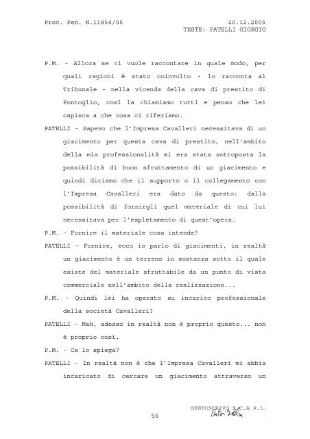 Verbale integrale dell'interrogatorio a Giorgio Patelli - Madoglio.it