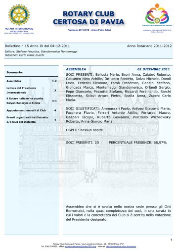 ROTARY CLUB CERTOSA DI PAVIA