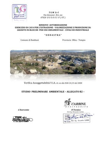 Studio preliminare ambientale [File .pdf] - SardegnaAmbiente