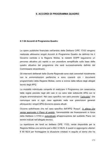 6. accordi di programma quadro - Ufficio Europa - Molise Dati SpA