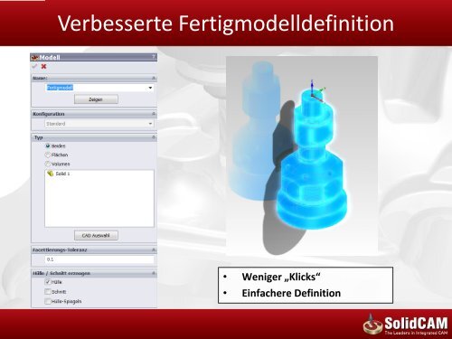 Neue Funktionen in SolidCAM 2012