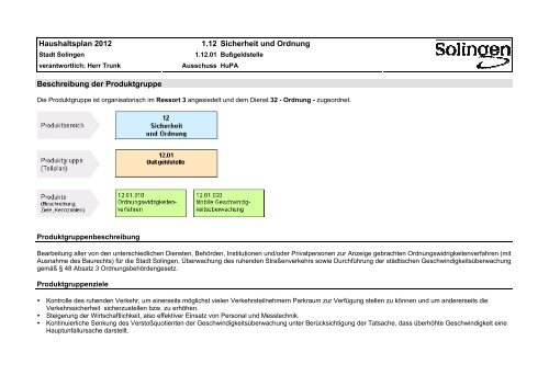 12.01 Bußgeldstelle - Stadt Solingen