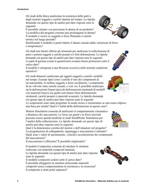 Introduzione alle applicazioni di analisi della ... - SolidWorks