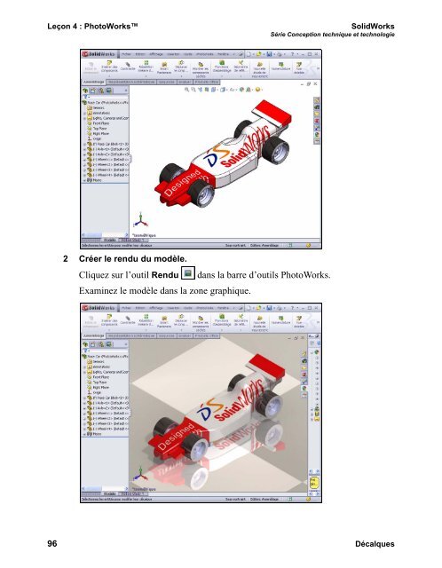 Projet de conception F1 in SchoolsTM avec le logiciel SolidWorks ...