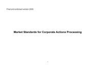 Market Standards for Corporate Actions Processing - SIX Securities ...