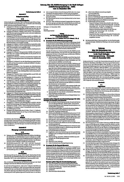 Amtsblatt der Stadt Solingen