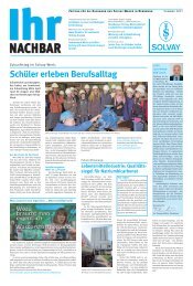 Schüler erleben Berufsalltag - Solvay in Deutschland