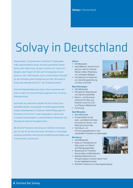 21950 Karriere bei Solvay - Solvay in Deutschland