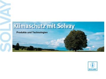 Präsentation Klimaschutz mit Solvay - Solvay in Deutschland