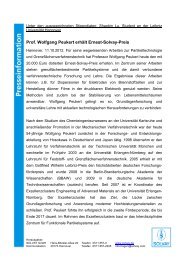 Prof. Wolfgang Peukert erhält Ernest-Solvay-Preis - Solvay in ...