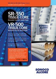 SR-350 & VR-500 Tissue Cores - Sonoco