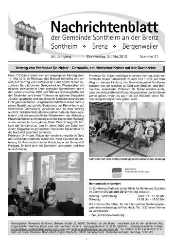 Nachrichtenblatt - Gemeinde Sontheim an der Brenz