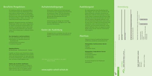 Infoprospekt (PDF, 84 KB) - Sophie-Scholl-Schule Leutkirch