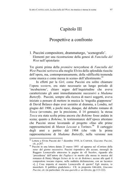 La Fanciulla del West, - Università degli studi di Pavia