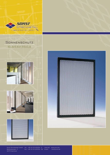 Sonnenschutz - Sorst Streckmetall GmbH