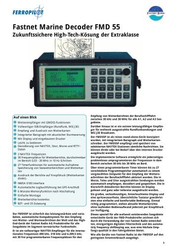 Fastnet Marine Decoder FMD 55 Zukunftssichere High ... - Ferropilot