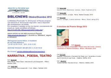 Ottobre/Dicembre - Provincia di Pescara