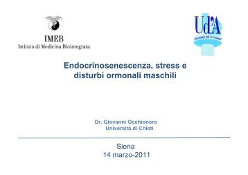 Endocrinosenescenza, stress e disturbi ormonali maschili