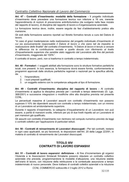 ccnl commercio - Cisal Terziario