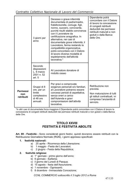 ccnl commercio - Cisal Terziario