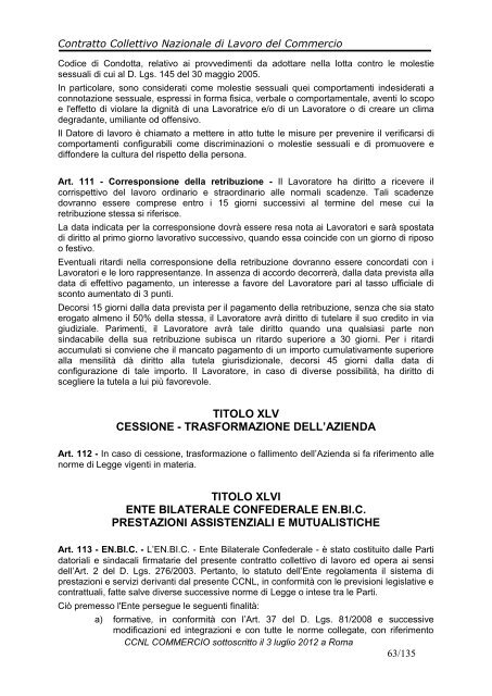 ccnl commercio - Cisal Terziario