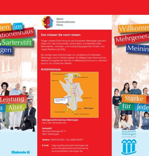 Flyer Mehrgenerationenhaus Meiningen - Sozialwerk Meiningen