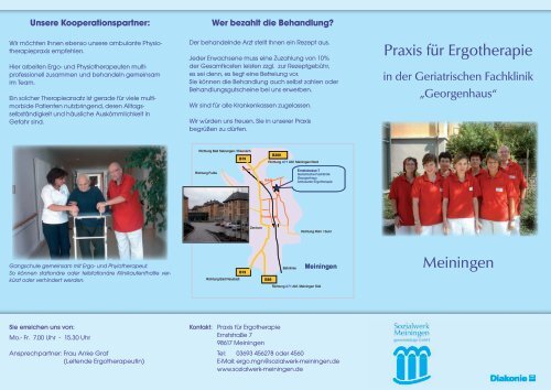 Flyer Praxis für Ergotherapie Meiningen - Sozialwerk Meiningen