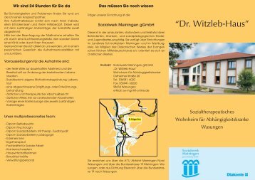 Flyer Dr. Witzleb Haus - Sozialwerk Meiningen