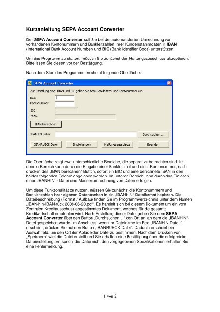 Anleitung Zum Sepa Account Converter