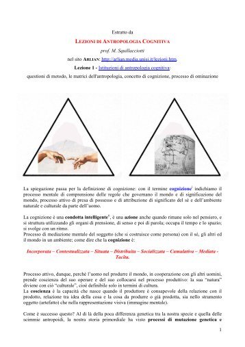 1 Estratto da prof. M. Squillacciotti nel sito ARLIAN: http://arlian ...