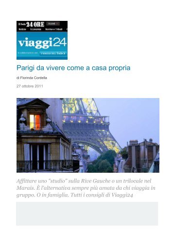 Parigi da vivere come a casa propria - Il mag Homelidays