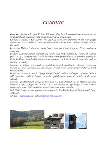Cuirone e l'antico forno a legna - Varese Land of Tourism