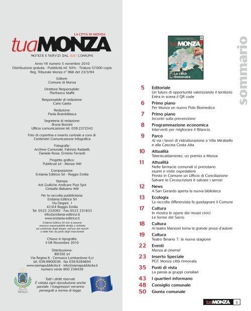 Numero 5 novembre 2010 - Comune di Monza