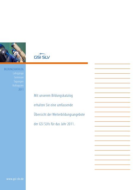 2011 BILDUNGSKATALOG - SLV Duisburg