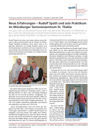 Neue Erfahrungen – Rudolf Spath und sein Praktikum