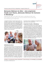 Betreutes Wohnen für Senioren in Würzburg - SPATH Architektur