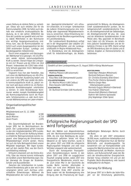 Das Jahrbuch der Sozialdemokratischen Partei 2007 und 2008 - SPD