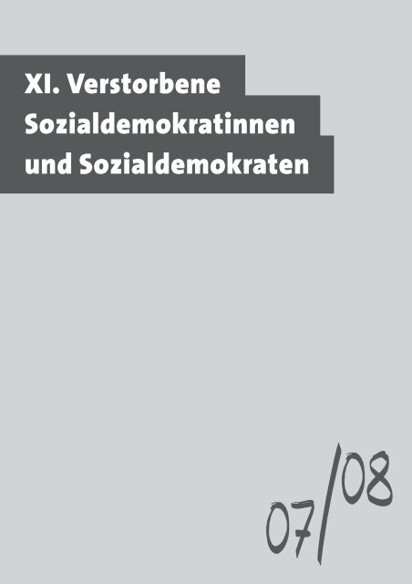 Das Jahrbuch der Sozialdemokratischen Partei 2007 und 2008 - SPD