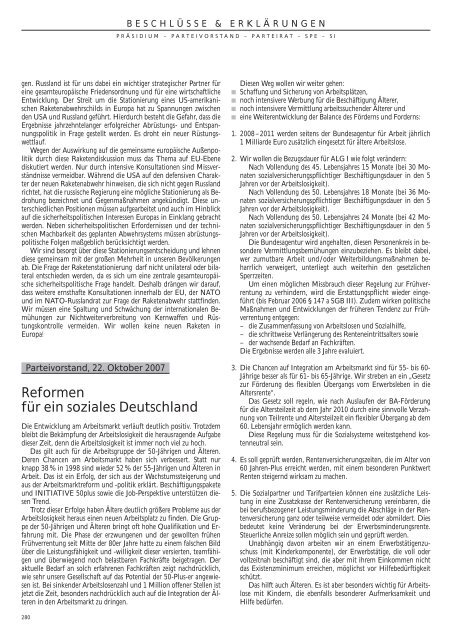 Das Jahrbuch der Sozialdemokratischen Partei 2007 und 2008 - SPD