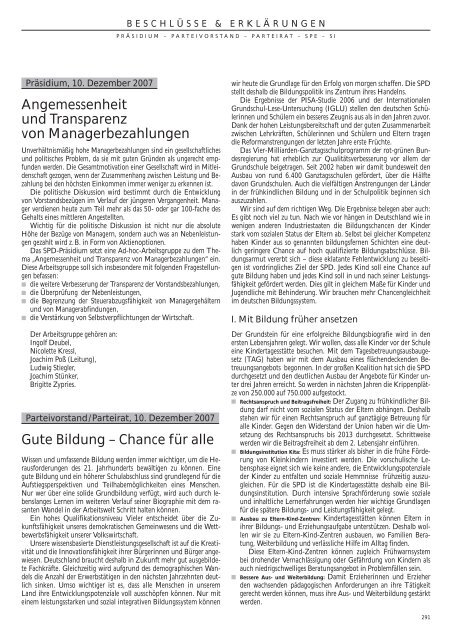 Das Jahrbuch der Sozialdemokratischen Partei 2007 und 2008 - SPD