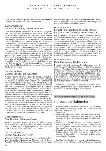 Das Jahrbuch der Sozialdemokratischen Partei 2007 und 2008 - SPD