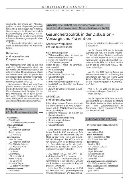 Das Jahrbuch der Sozialdemokratischen Partei 2007 und 2008 - SPD