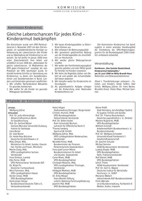 Das Jahrbuch der Sozialdemokratischen Partei 2007 und 2008 - SPD