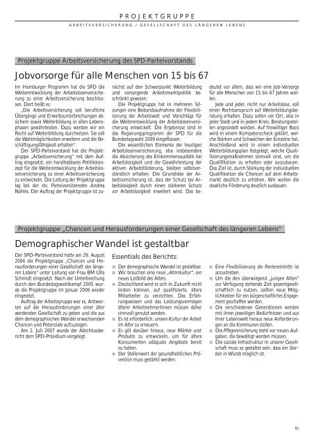 Das Jahrbuch der Sozialdemokratischen Partei 2007 und 2008 - SPD