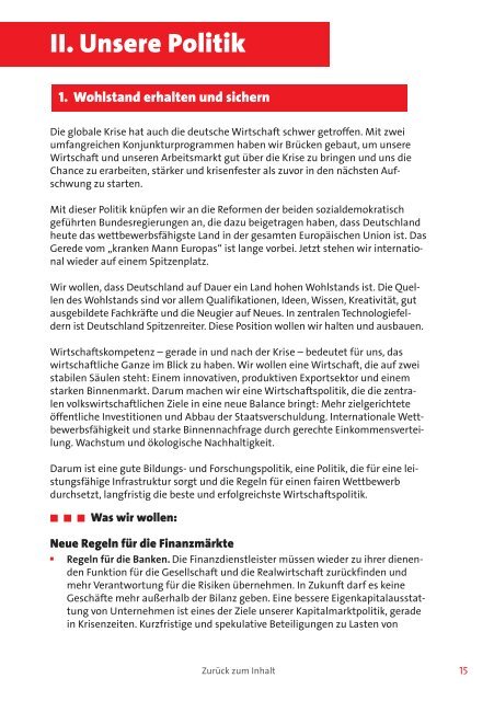 Regierungsprogramm der SPD "Sozial und Demokratisch" [ PDF ...