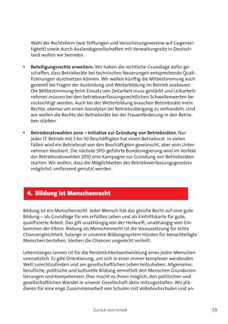 Regierungsprogramm der SPD "Sozial und Demokratisch" [ PDF ...